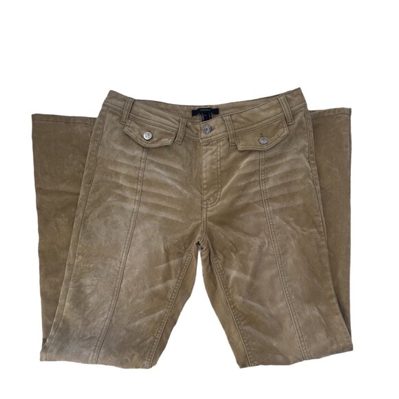 Forever 21 Corduroy Pants Acid Wash Tan Size Large - Picture 4 of 8